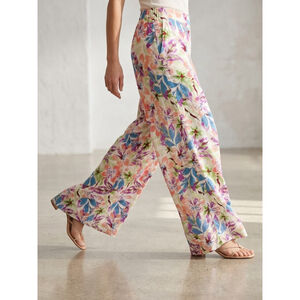 Roxy Women’s Wide Leg Palazzo Gauze Floral Print Pants Size S